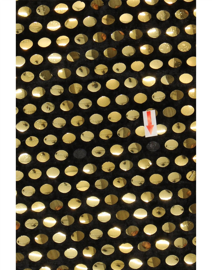 Vintage gornji dio ženske bluze bez rukava UK 10 mali crni poliester