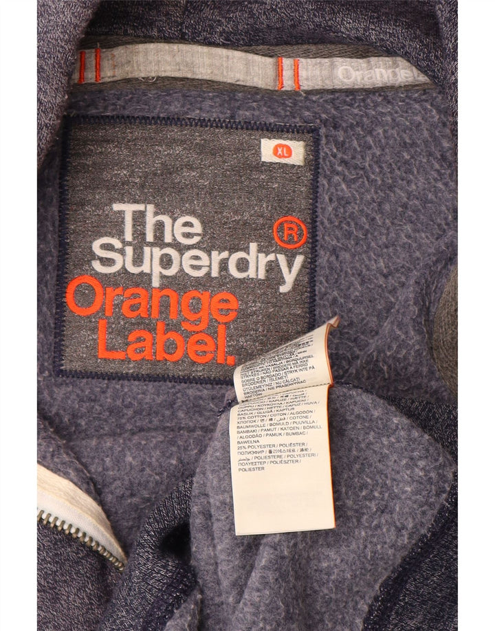 Superdry muški pulover s kapuljačom s patentnim zatvaračem XL tamnoplavi pamuk