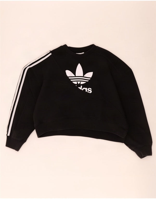 Adidas ženska majica s prekomjernim crtama, UK 14, velika crna