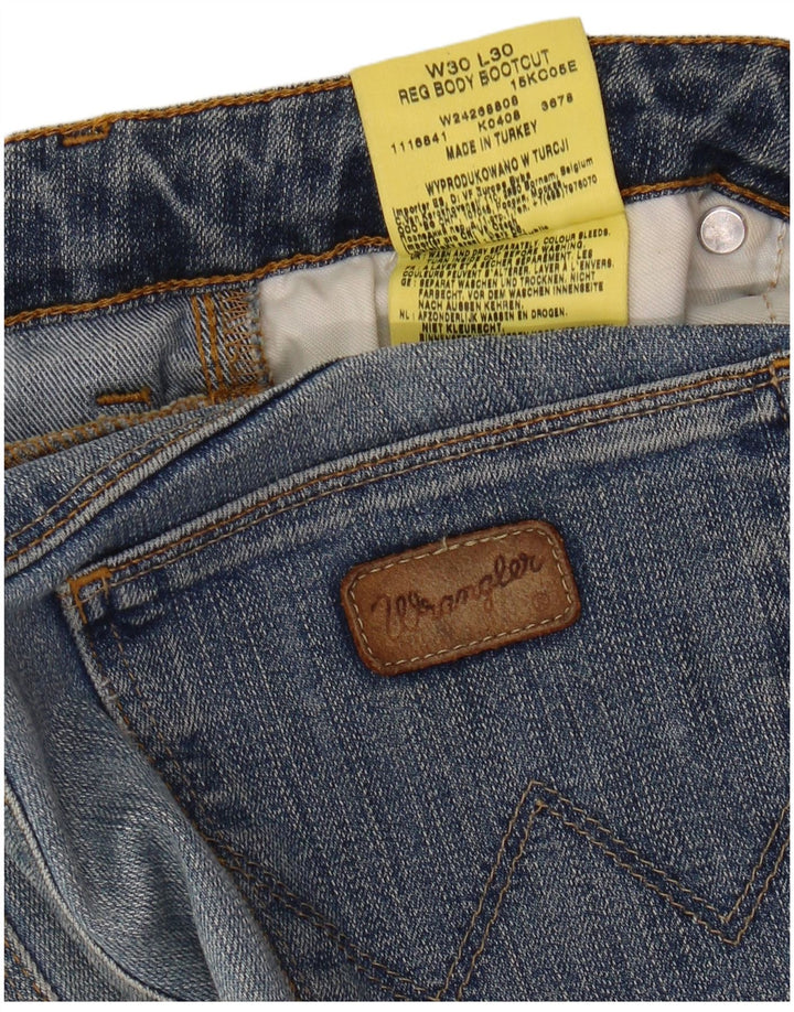 Ženske traperice Wrangler Bootcut W30 L30 plavi pamuk