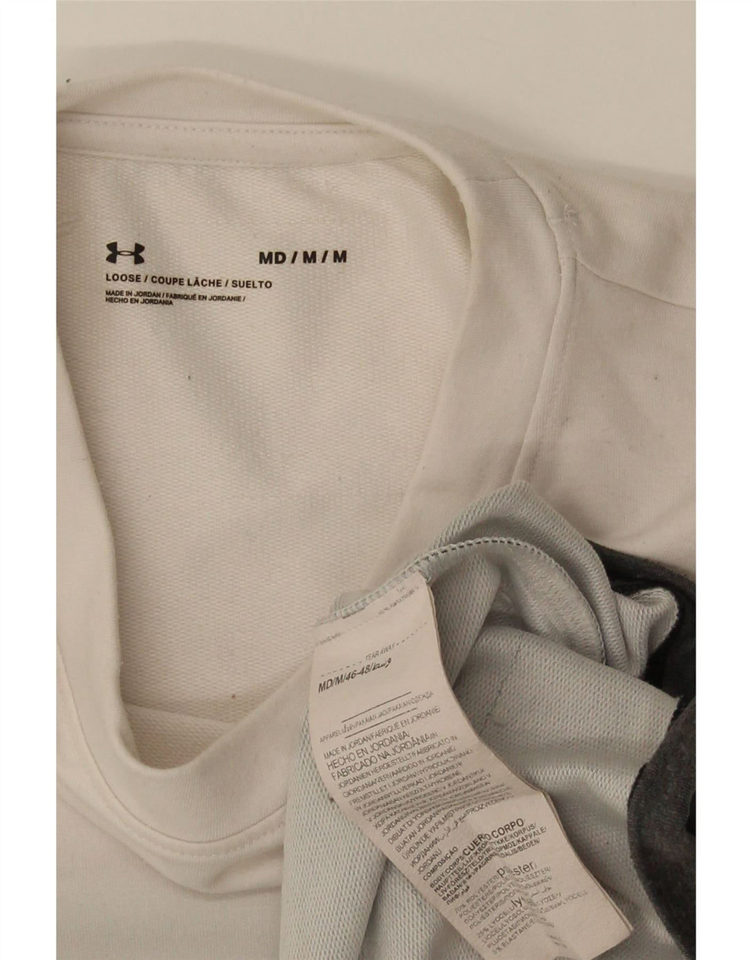 Muška majica Under Armour s dugim rukavima srednje bijele boje od poliestera