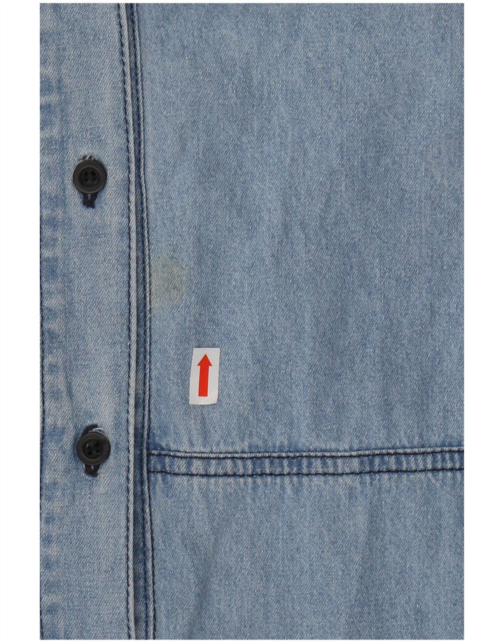 CARRERA Muška traper košulja kratkih rukava Veličina 43/44 XL plavi pamuk