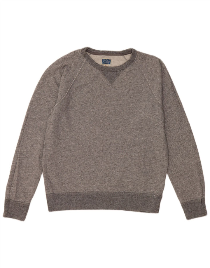 J. CREW Ženska prekomjerna majica s kratkim rukavima UK 10 Mali sivi pamuk