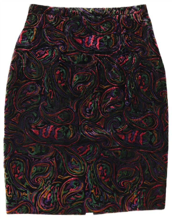 VINTAGE Ženska dvodijelna suknja s 1 gumbom UK 12 Srednje W32 Raznobojna