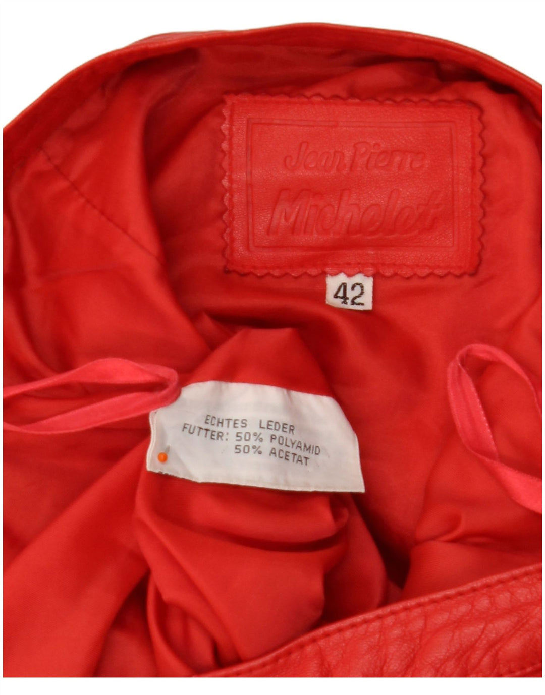 JEAN PIERRE MICHELET Ženska suknja visokog struka EU 42 velika W28 crvena koža