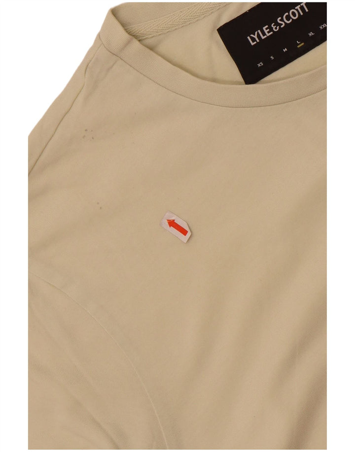 Lyle & Scott Muška majica kratkih rukava Velika bež pamuk