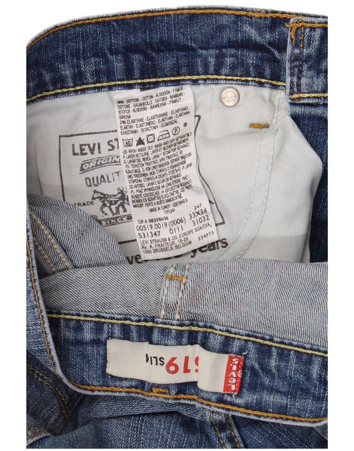 Levi's muške 519 uske traperice W33 L34 plavi pamuk