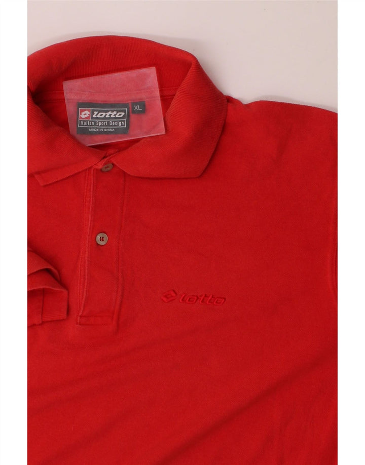 LOTTO Mens Polo Shirt XL Red Vintage Lotto and Second-Hand Lotto from Messina Hembry 