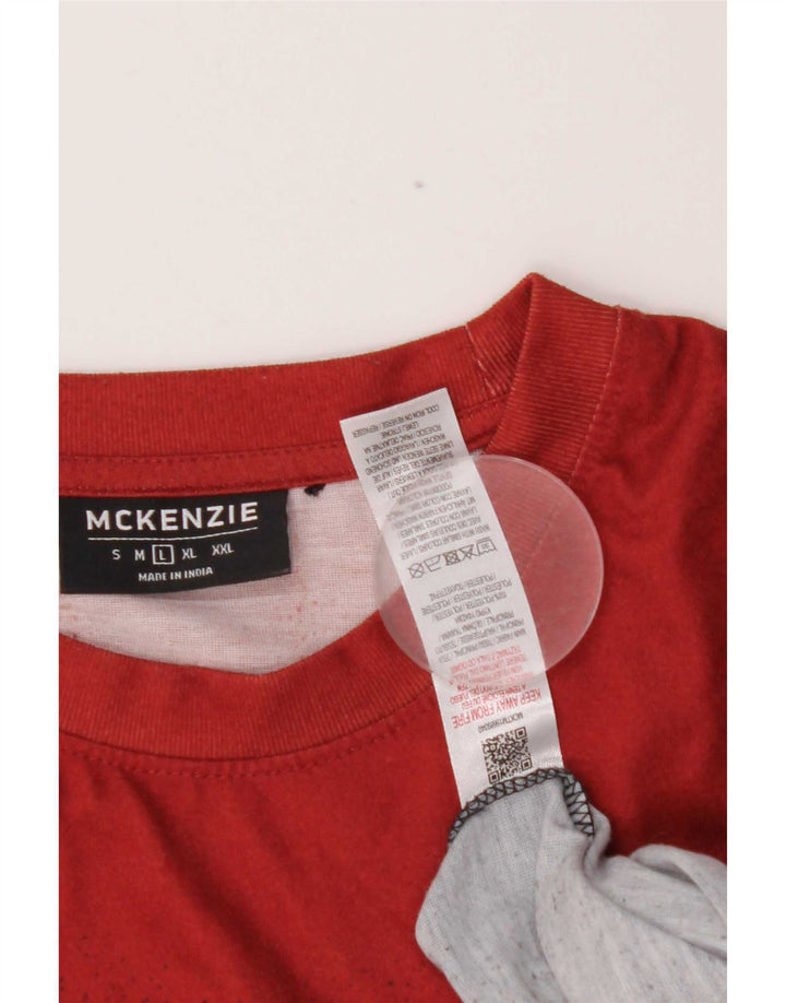 Mckenzie muška majica kratkih rukava, velika crvena kravata, poliester