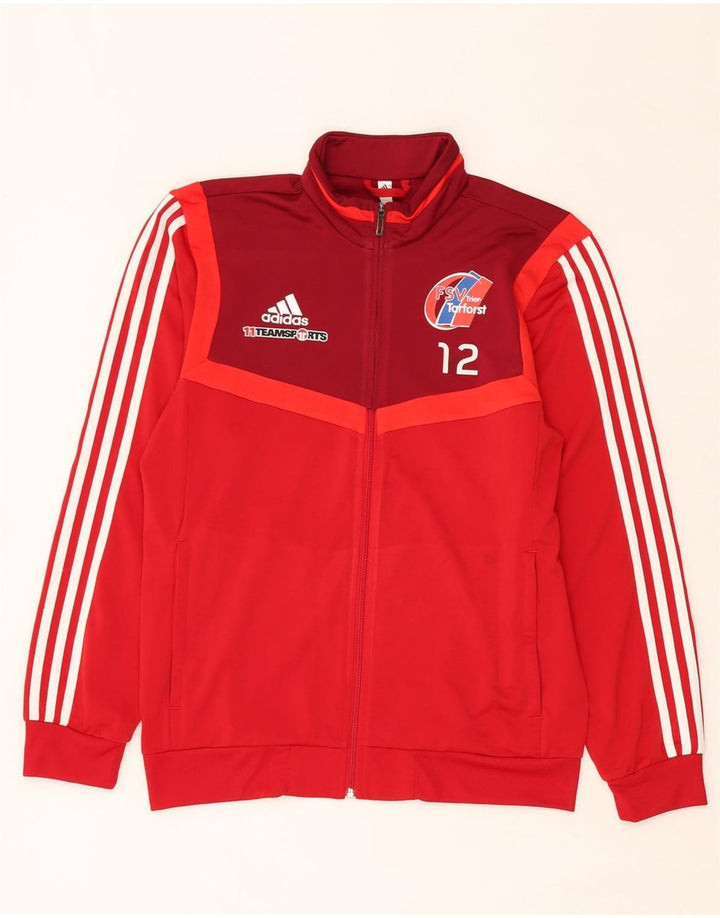 Adidas muška trenirka FSV Trier-Tarforst grafička gornja jakna srednje crvene boje