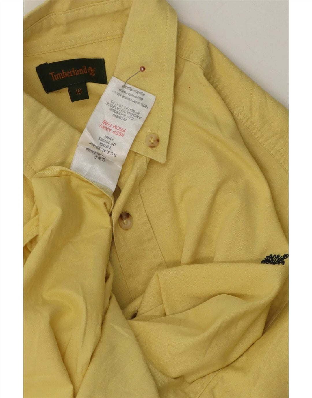 Timberland košulja za dječake 9-10 godina žuti pamuk