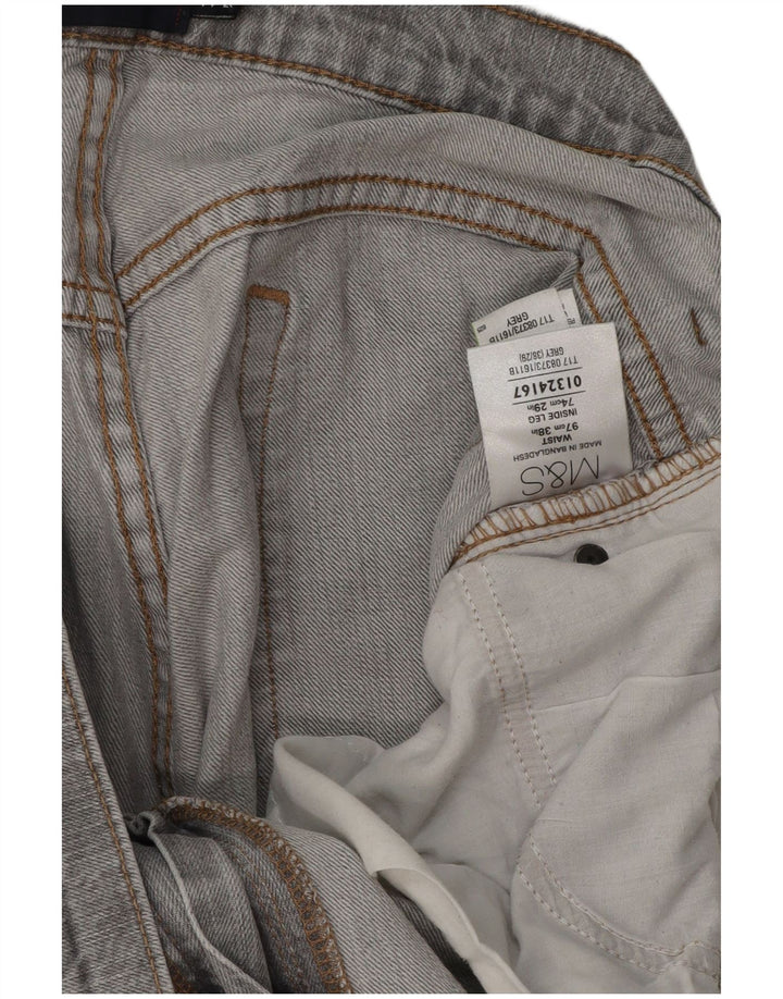 Marks & Spencer muške ravne traperice Blue Harbor W38 L29 sivi pamuk