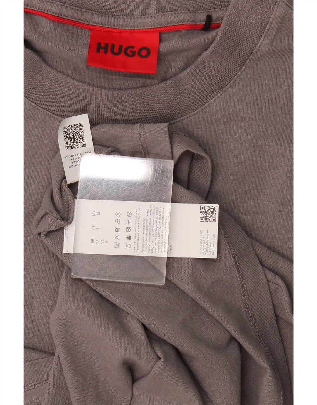 Hugo Boss Muška majica kratkih rukava Veliki sivi pamuk