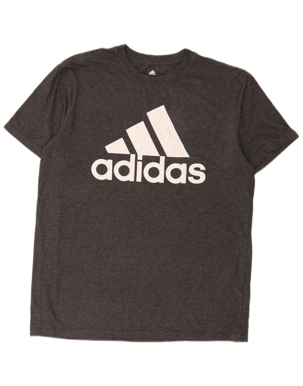 Velika siva pamučna muška majica kratkih rukava s motivima za golf Adidas