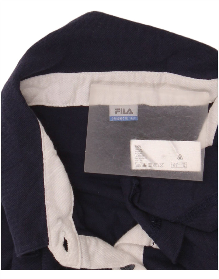 Fila ženska polo majica UK 12 srednje tamnoplavi pamuk