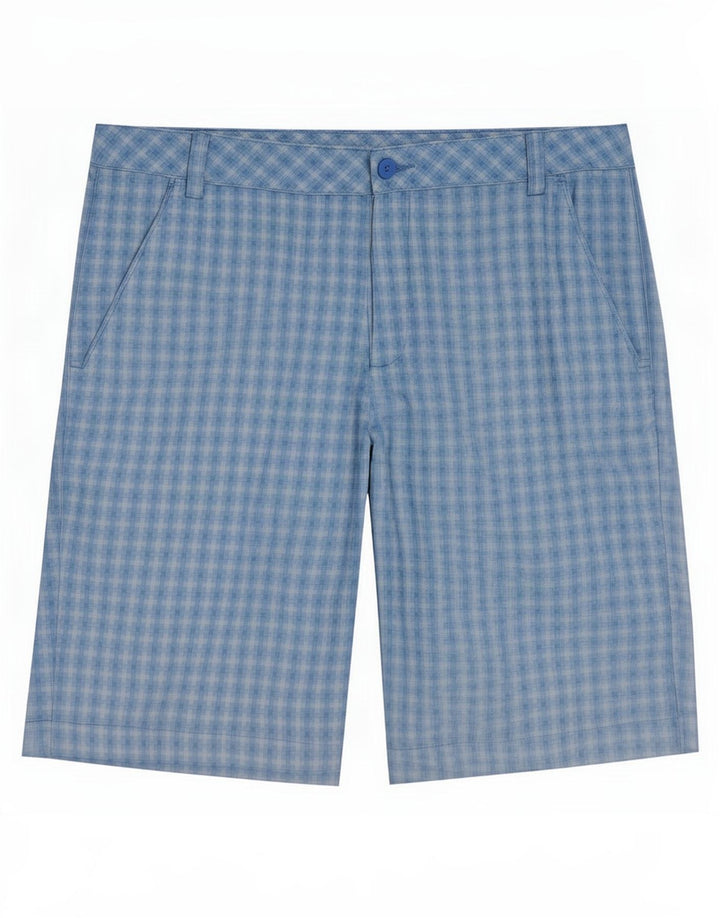 Puma muške chino kratke hlače Large W36 plavi karirani