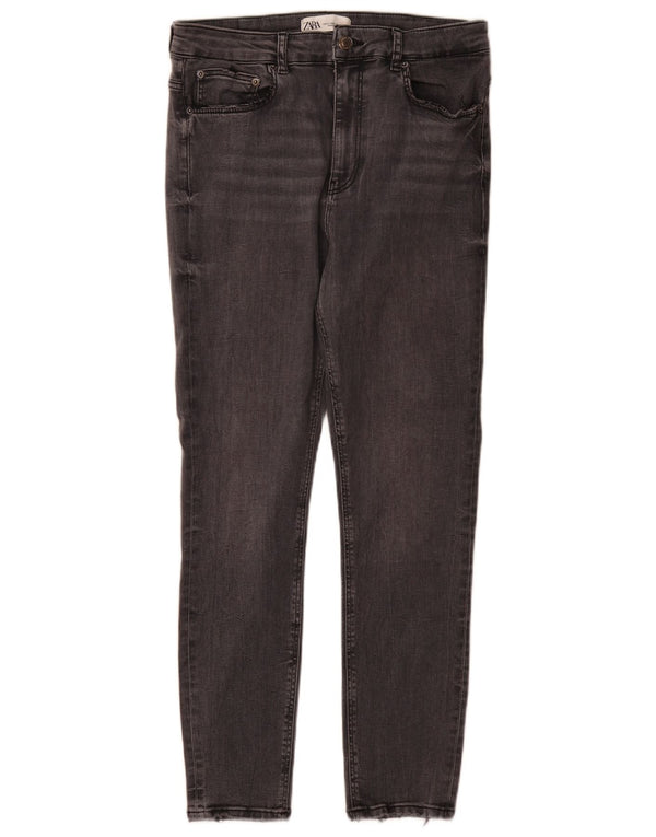 Zara ženske uske traperice visokog struka EU 42 Large W32 L27 sive