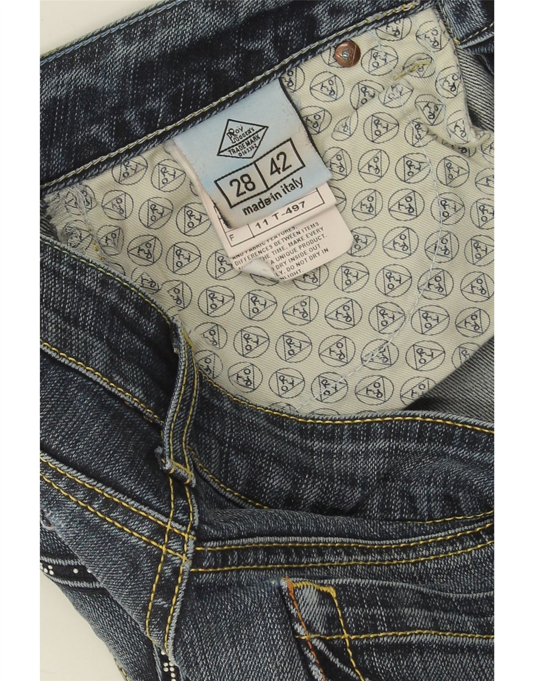 ROY ROGERS Womens Straight Jeans IT 42 Medium W28 L32 Blue Cotton Vintage Roy Rogers and Second-Hand Roy Rogers from Messina Hembry 
