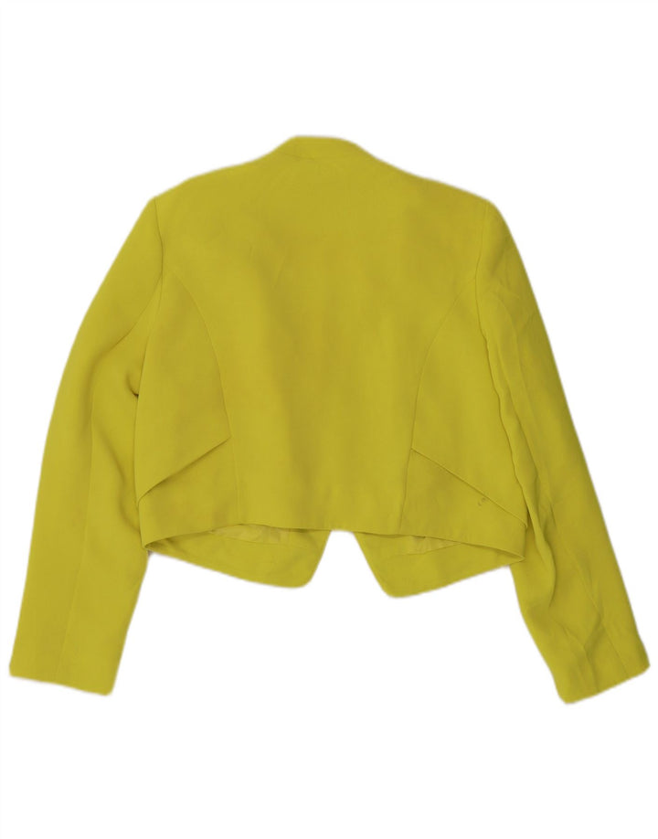 Topshop ženska otvorena bolero jakna UK 16 veliki žuti poliester