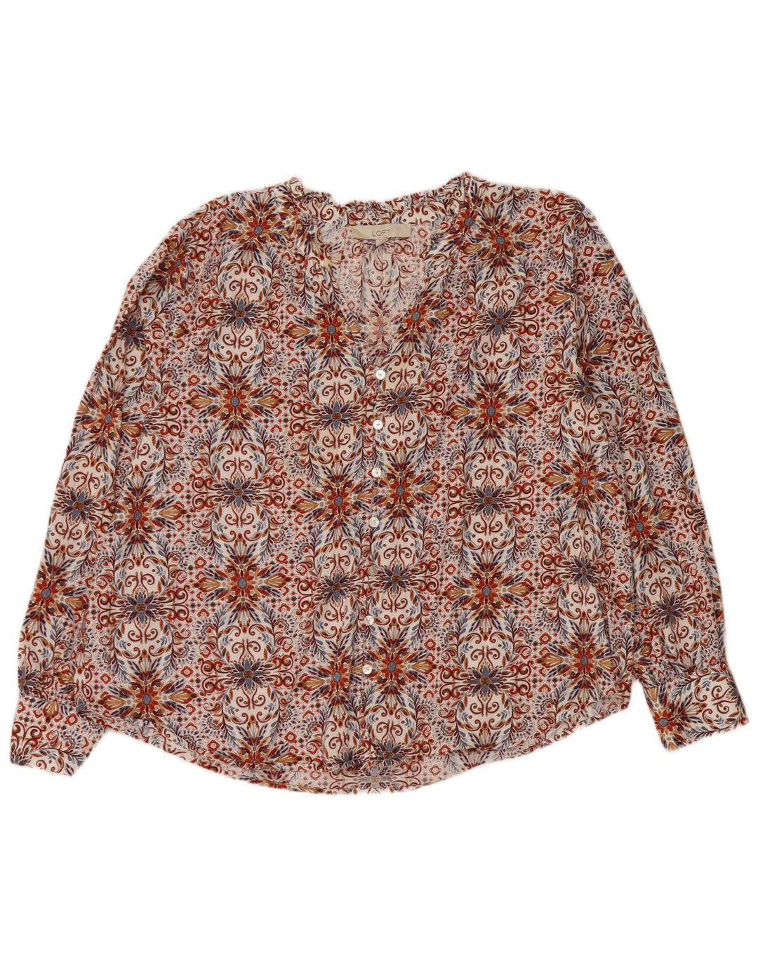 LOFT Ženska majica košulja Bluza UK 18 XL Raznobojni Paisley pamuk