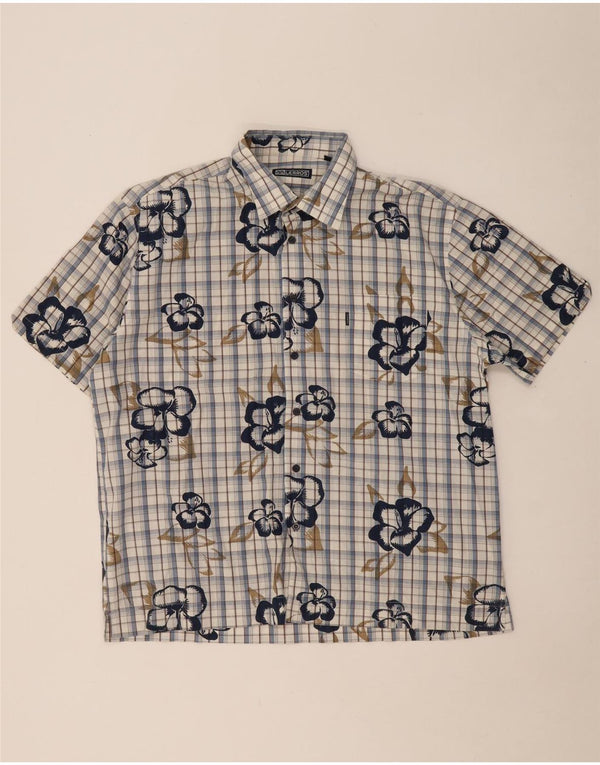 LERROS Muška košulja kratkih rukava XL plavi pamuk na karu