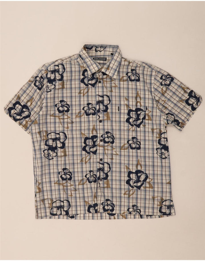 LERROS Muška košulja kratkih rukava XL plavi pamuk na karu