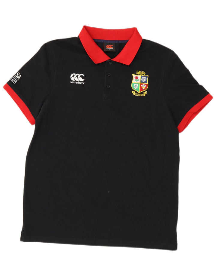 Canterbury muška grafička polo majica velike crne poliesterske boje