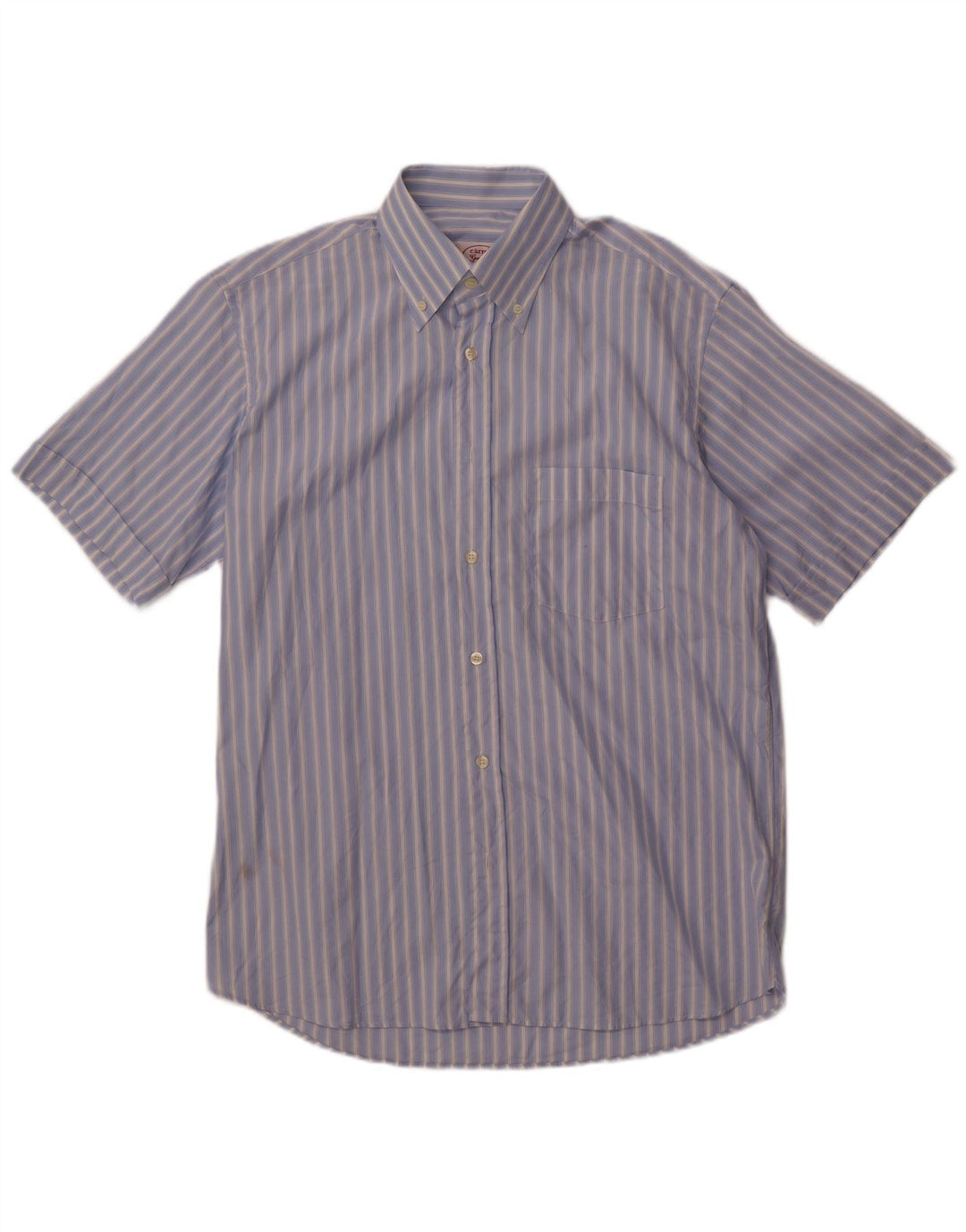 Carrel muška košulja kratkih rukava veličina 40 15 1/2 pamuk srednje plave pruge