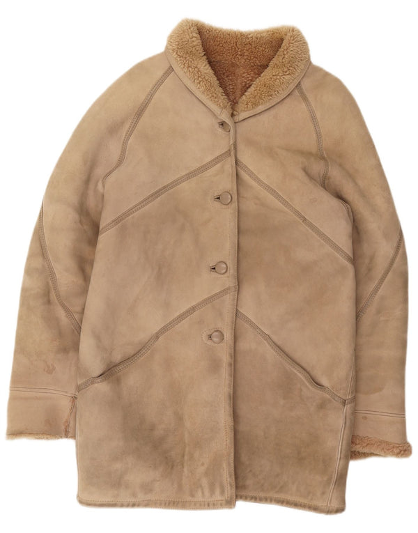 Vintage ženska jakna s ovčicama IT 46 Large Beige Shearling