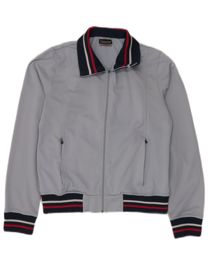 KAPPA ženska gornja jakna trenirke UK 14 Large Blue Colourblock poliester