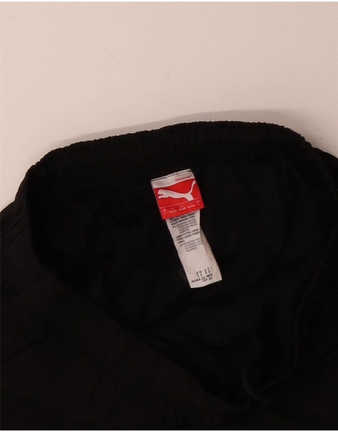 PUMA muške kapri trenirke s grafičkim motivima, velike crne poliesterske hlače