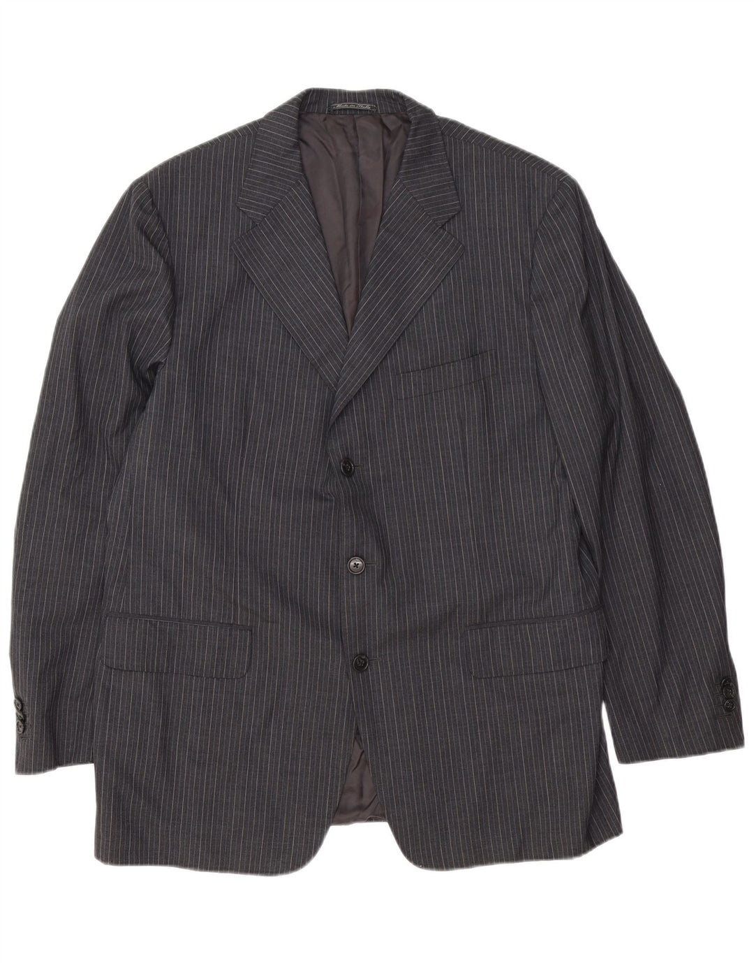 Corneliani muška jakna sa 3 gumba IT 54 2XL siva djevičanska vuna na pruge