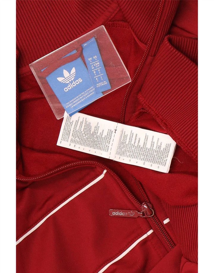Adidas muška trenirka, mala jakna od poliestera bordo boje