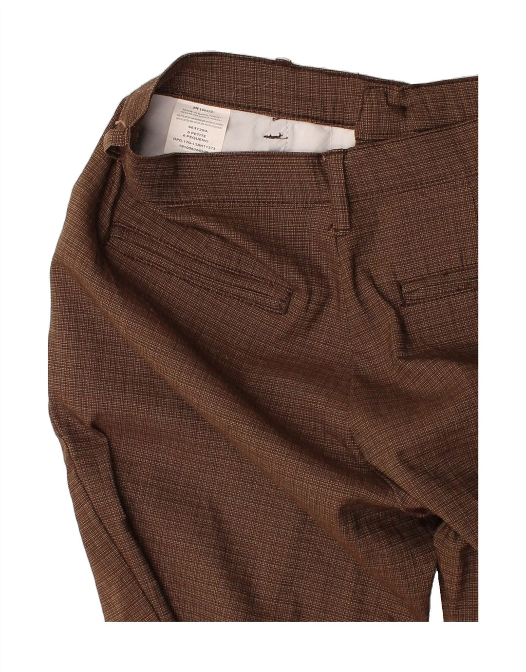 LEE Womens Straight Casual Trousers US 6 Medium W30 L29 Brown Check Vintage Lee and Second-Hand Lee from Messina Hembry 