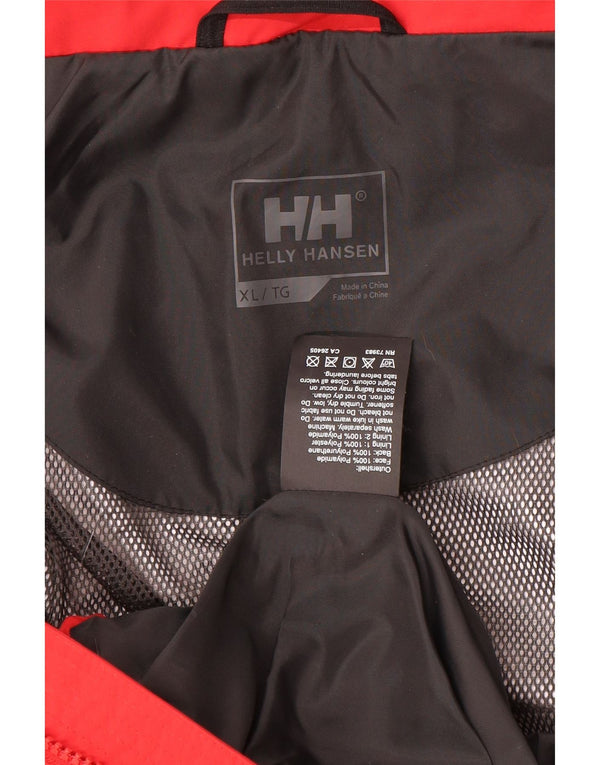 Helly Hansen muška kišna jakna s kapuljačom UK 42 XL crveni poliamid