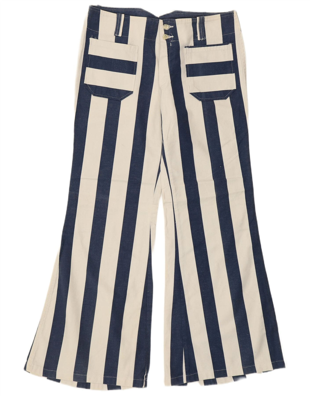 VINTAGE ženske ležerne hlače visokog struka IT 48 XL W34 L31 Plava Retro