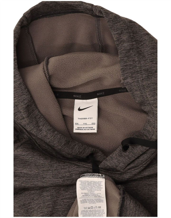 NIKE Muška majica s kapuljačom Therma-Fit 2XL sivi poliester