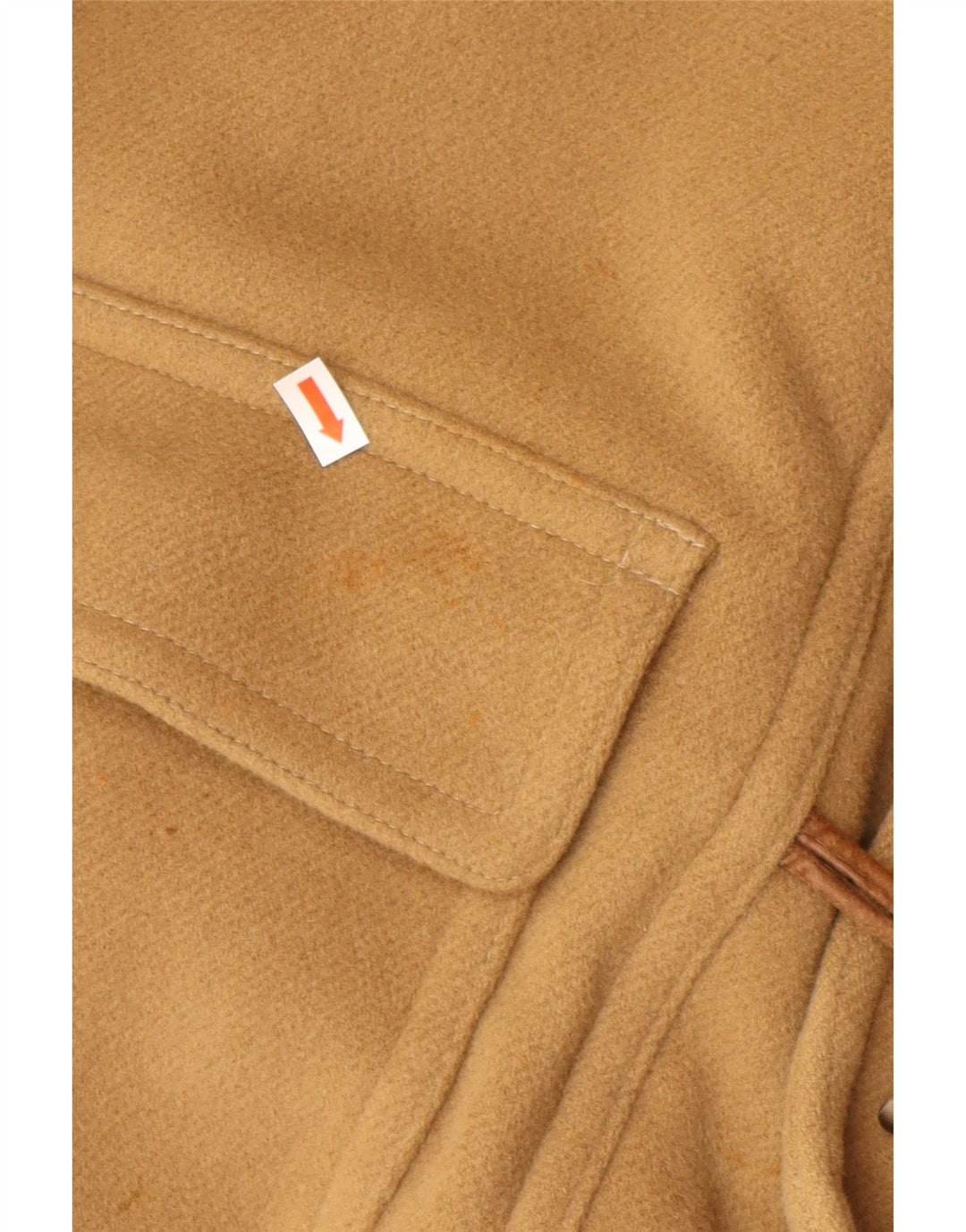 VINTAGE muški duffle kaput s kapuljačom IT 52 XL bež vuna