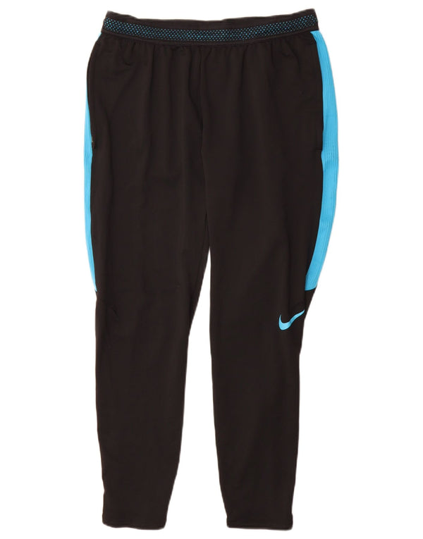 Nike Ženske Dri Fit Trenirke Hlače UK 14 srednje crne boje