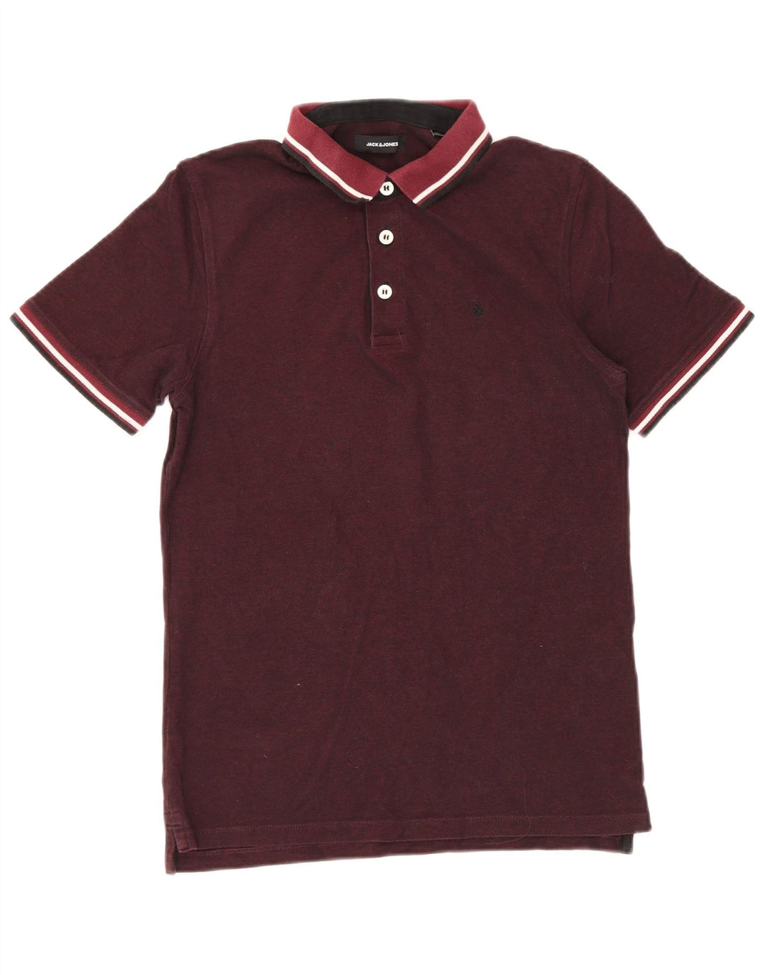 JACK & JONES Muška polo majica Srednji tamnocrveni pamuk