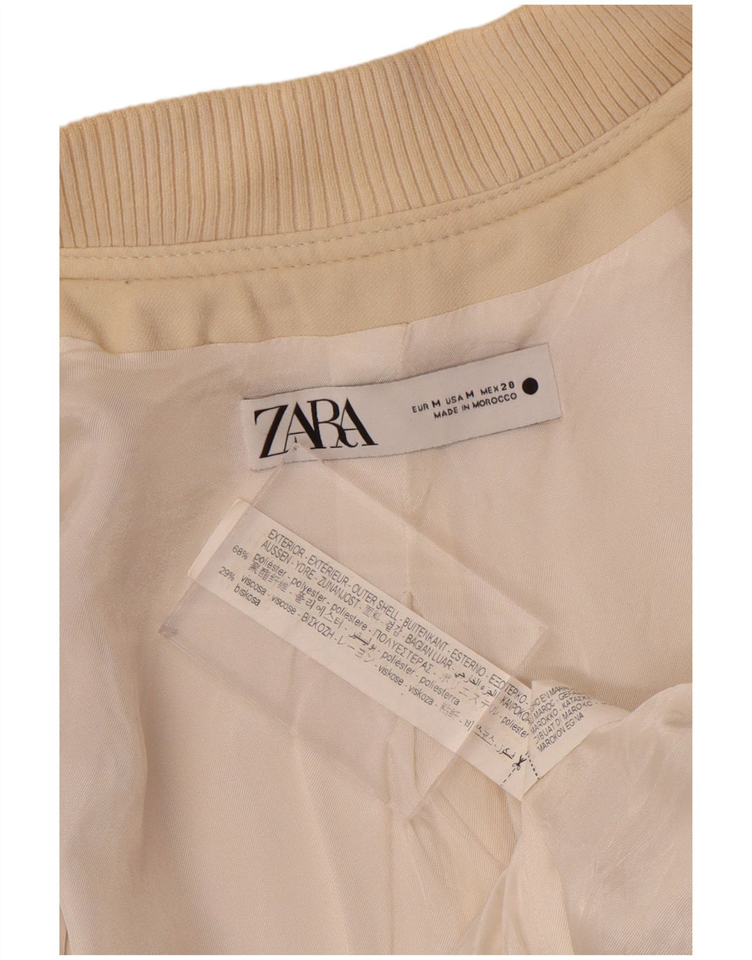 Zara ženska bomber jakna UK 14 srednje bež viskoza