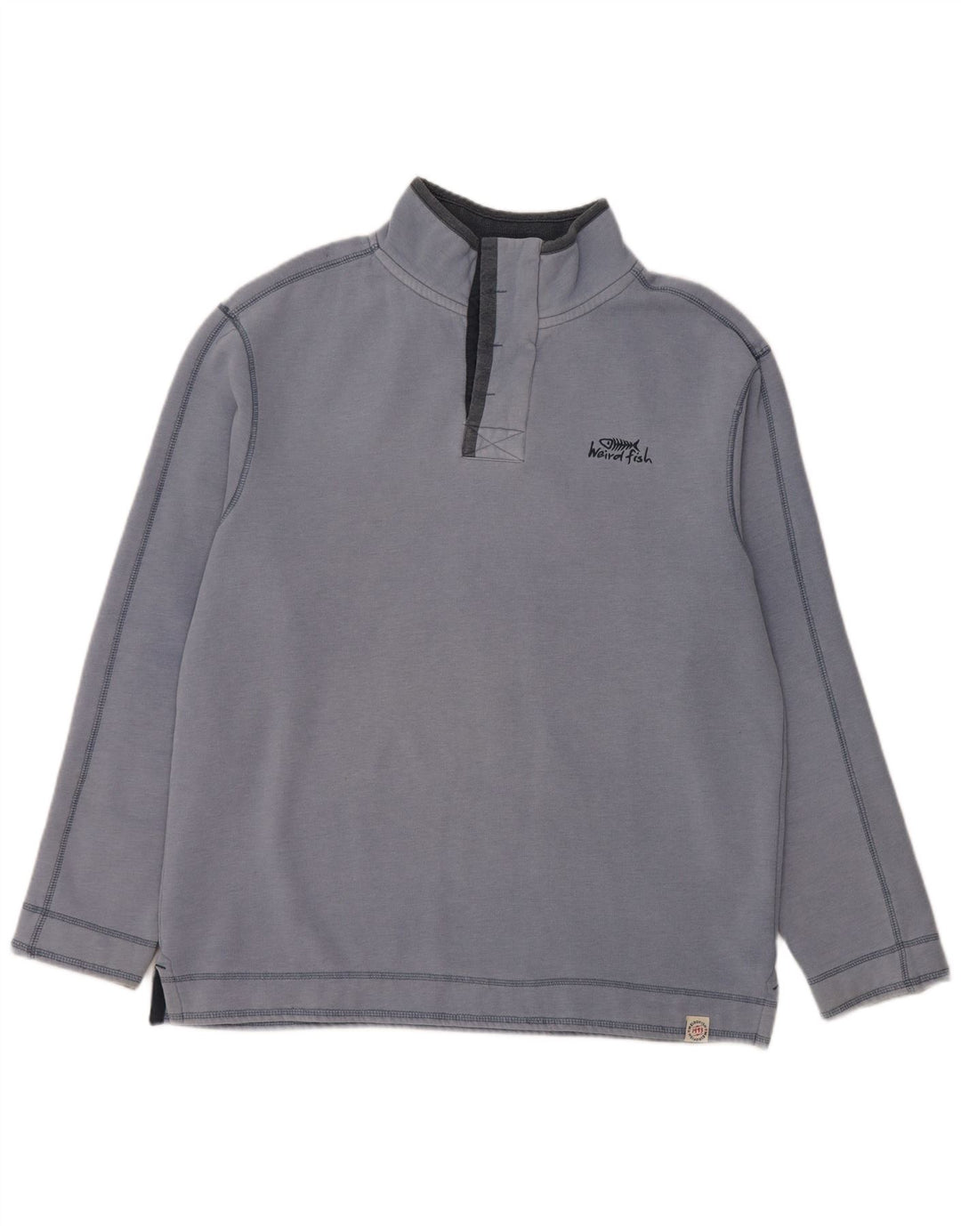 WEIRD FISH Muška majica s izrezom i velikim plavim pamukom