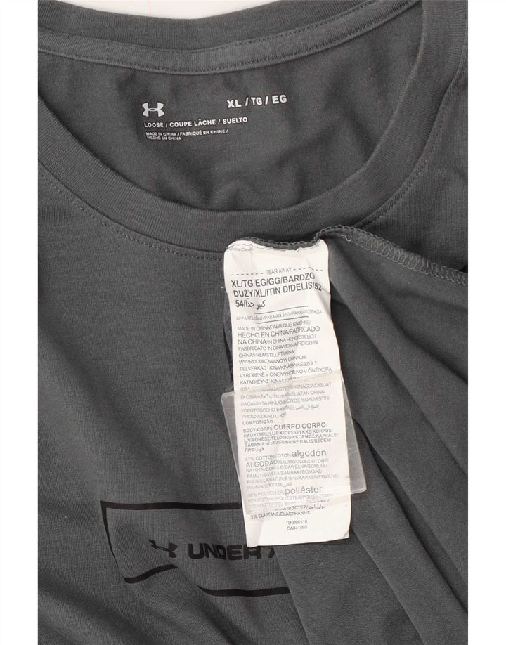 Under Armour muška majica s dugim rukavima XL sivi pamuk u boji