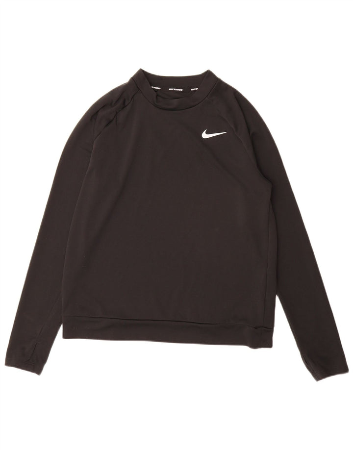 Nike muška Dri Fit majica dugih rukava mala crna poliester