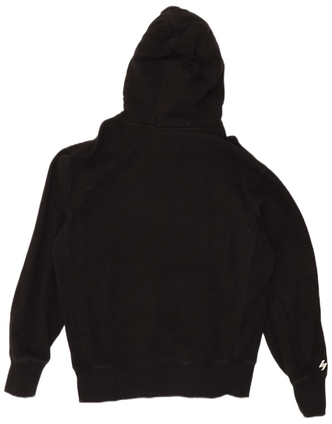 SUPERDRY muška majica s kapuljačom širokog kroja, mala, crna pamučna