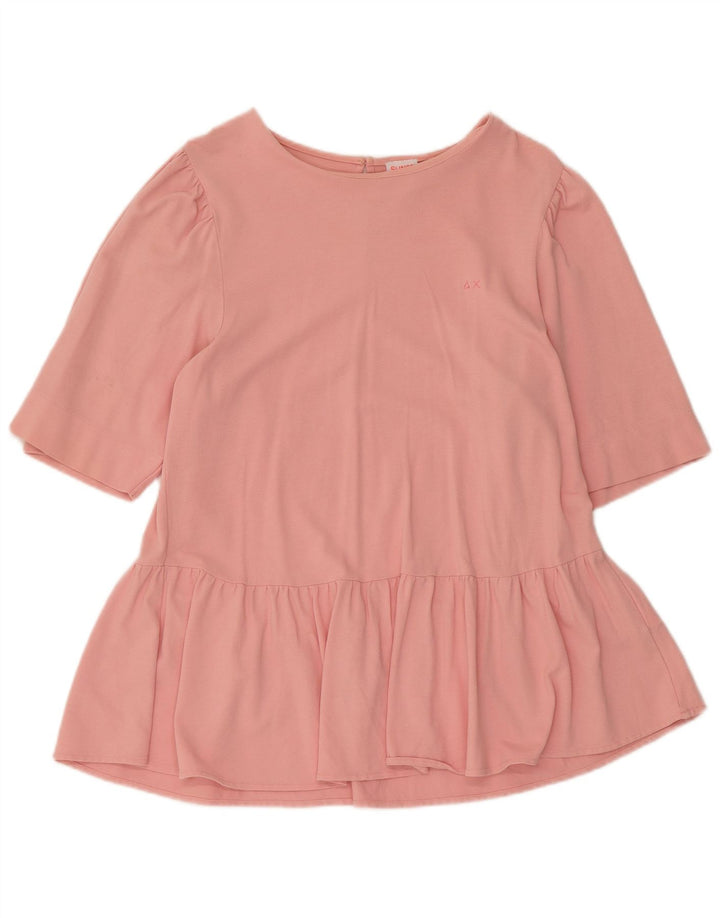 Sun68 Top ženska bluza UK 14 Veliki ružičasti pamuk