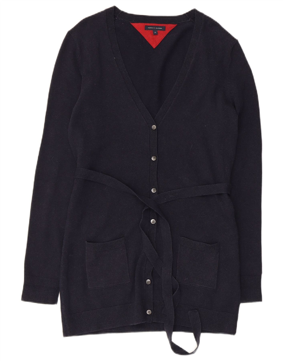 TOMMY HILFIGER Ženski džemper kardigan UK 12 Srednji tamnoplavi pamuk