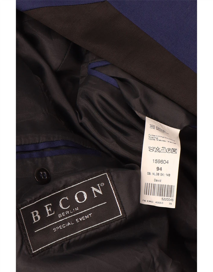 Vintage muški berlinski sako jakna UK 38 srednje tamnoplave boje