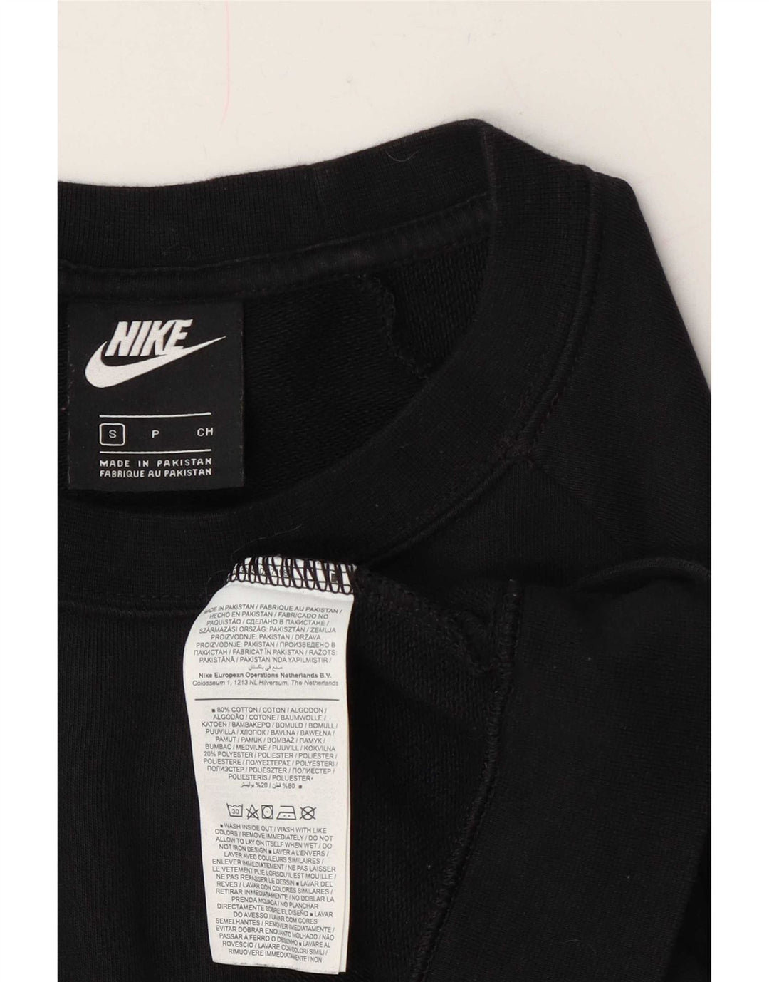 Nike ženska majica prekomjerne veličine UK 10, mali crni pamuk