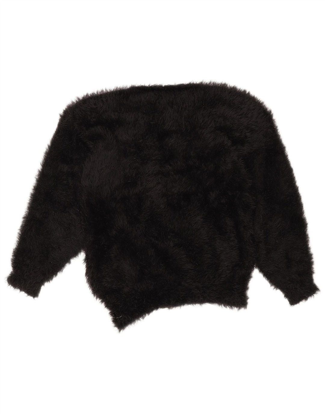 VINTAGE ženski džemper s okruglim izrezom UK 14 srednje crne boje